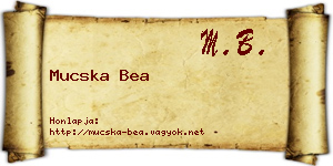 Mucska Bea névjegykártya
